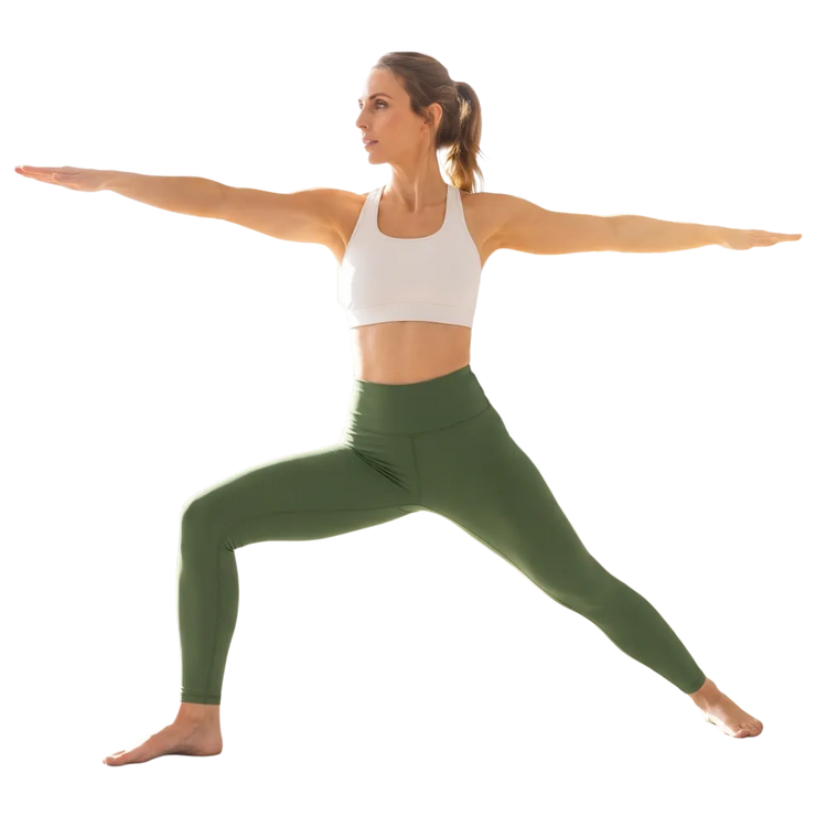 Damen Sportleggings mit hohem Bund und Vier-Wege-Stretch in XS-XL von BUYATHOME24, bequemes, flexibles Fitness- oder Yoga-Produkt