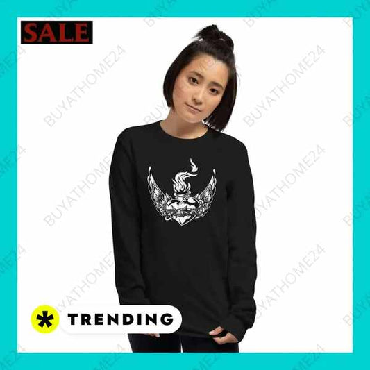 ▻ Rundhals Sweatshirts I Damen Langarm T-Shirt S - 4XL BUYATHOME24®