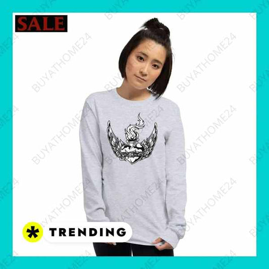 ▻ Rundhals Sweatshirts I Damen Langarm T-Shirt S - 4XL BUYATHOME24®