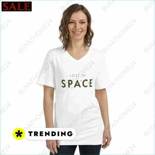 ▻ V-Ausschnitt I Herren & Damen T-Shirt S, M, L, XL, 2XL BUYATHOME24®