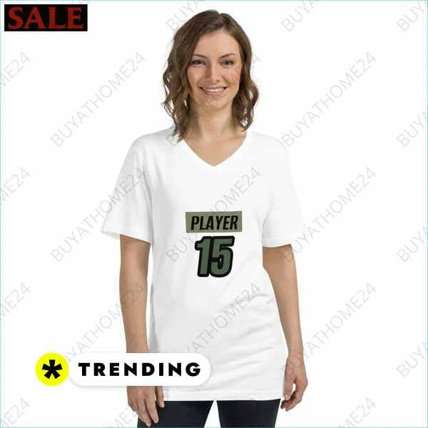 V-Ausschnitt T-Shirt Damen Herren Baumwolle buyathome24 eishockey Trikot Textildruck BUYATHOME24, T-Shirts BUYATHOME24, Hoodies BUYATHOME24, Hosen BUYATHOME24, Jacken BUYATHOME24, Schuhe BUYATHOME24