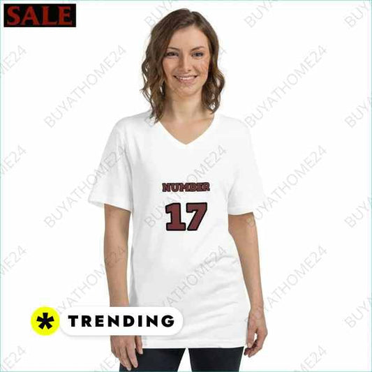 ▻ V-Ausschnitt I Herren & Damen T-Shirt S, M, L, XL, 2XL BUYATHOME24®