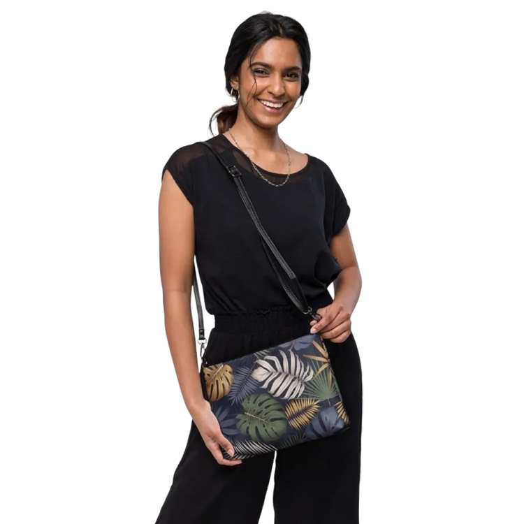 Damen Umhängetasche aus Kunstleder von BUYATHOME24, 27 cm breit, 20 cm hoch, mit Schulterriemen, modisches Design