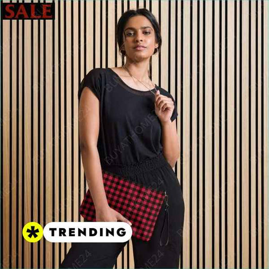 SALE % Kunstleder Handtasche I Schultertasche Damen 27 cm × 20 cm × 3 cm BUYATHOME24®