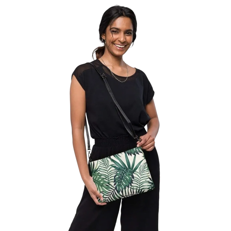 Damen Umhängetasche aus Kunstleder mit Schulterriemen, 27x20 cm, in elegantem Design von BUYATHOME24.