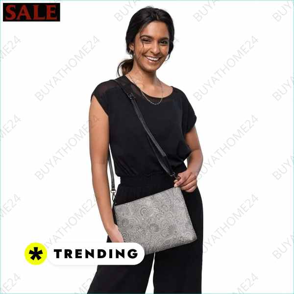 Kunstleder Damen Umhängetasche mit Textildruck für stilvolle Auftritte Textildruck BUYATHOME24, T-Shirts BUYATHOME24, Hoodies BUYATHOME24, Hosen BUYATHOME24, Jacken BUYATHOME24, Schuhe BUYATHOME24