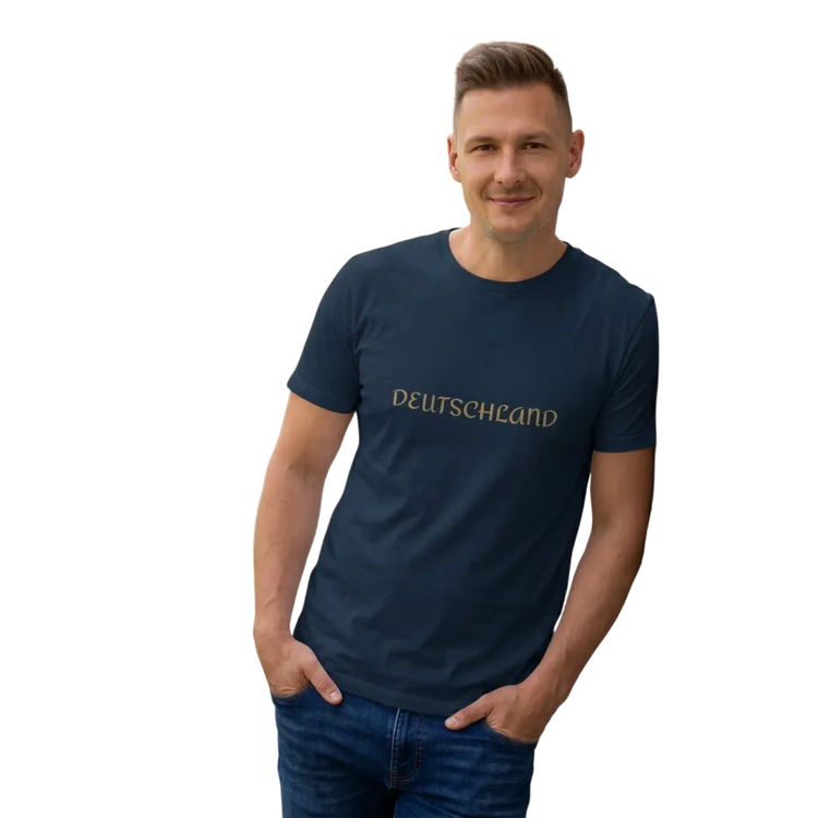 Unisex Deutschland Grafik T-Shirt aus Baumwolle, bedruckbar, in den Größen S bis 5XL, mit deutschem Flaggen-Design.