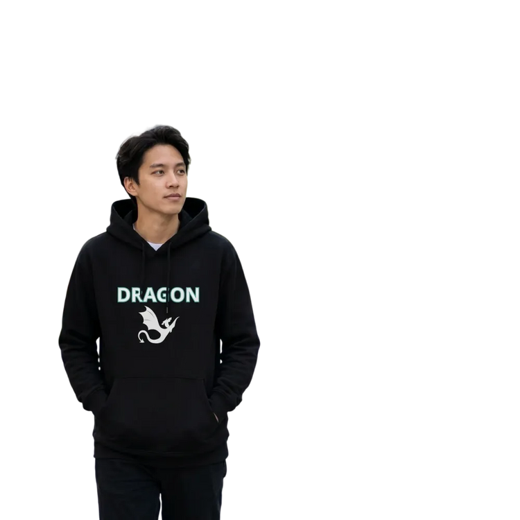 Unisex Kinder Hoodie mit Drachen Motiv, bedruckbar, für Kinder von 4 bis 12 Jahre, bequemer Kapuzenpullover von BUYATHOME24