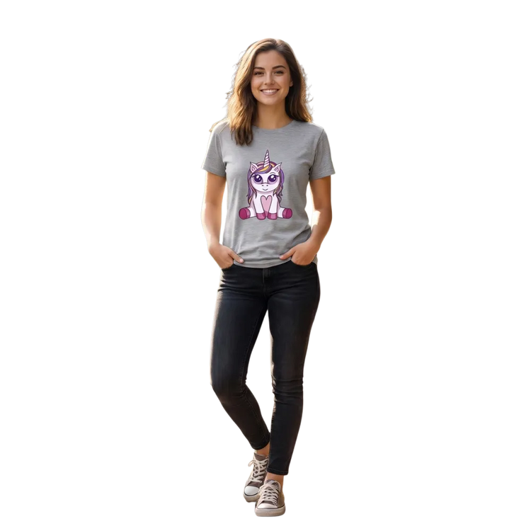 Unisex Einhorn Motiv Rundhalsshirt für Kinder 3-14 Jahre, bedruckbares Grafik T-Shirt von BUYATHOME24