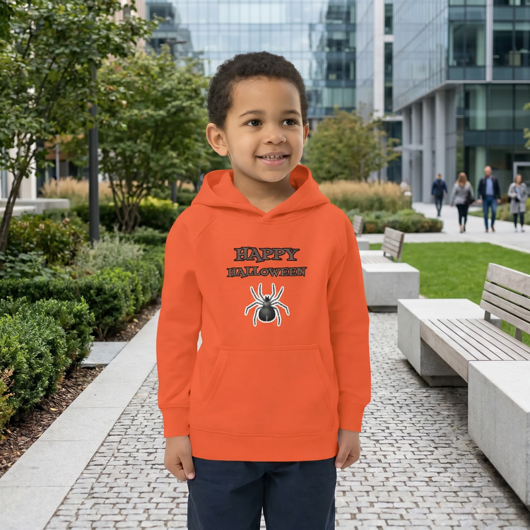 Kinder-Hoodie mit Spinnen-Motiv, unisex Halloween Kapuzenpullover für Kinder 4-12 Jahre, BUYATHOME24.