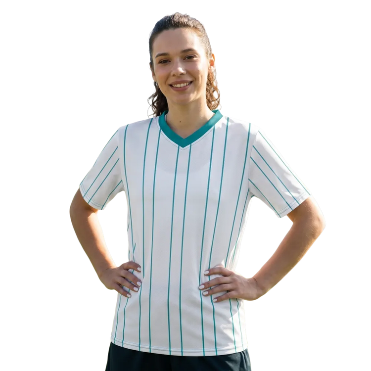 Unisex Fußball T-Shirt mit V-Ausschnitt, schnelltrocknend und bedruckbar, in 2XS-6XL, von BUYATHOME24.