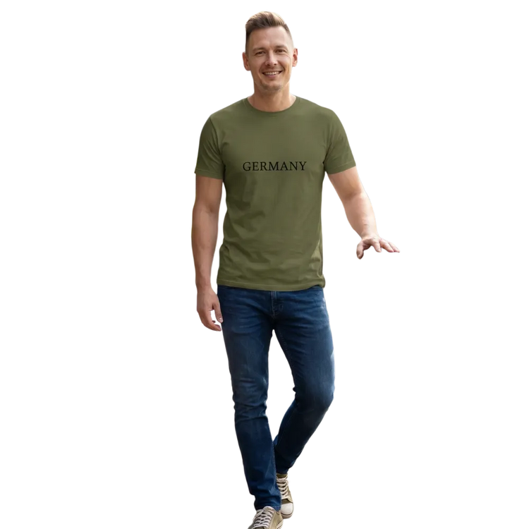Grafik Unisex T-Shirt aus Baumwolle mit Deutschland-Design, in S bis 5XL, bedruckbar, bequem und stilvoll.