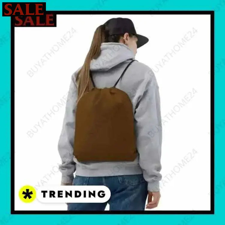 Schwimmbeutel aus Polyester, Gymsack und Turnbeutel, 38x43 cm, für Sport und Freizeit, mit Tragekordeln in naturalem Design