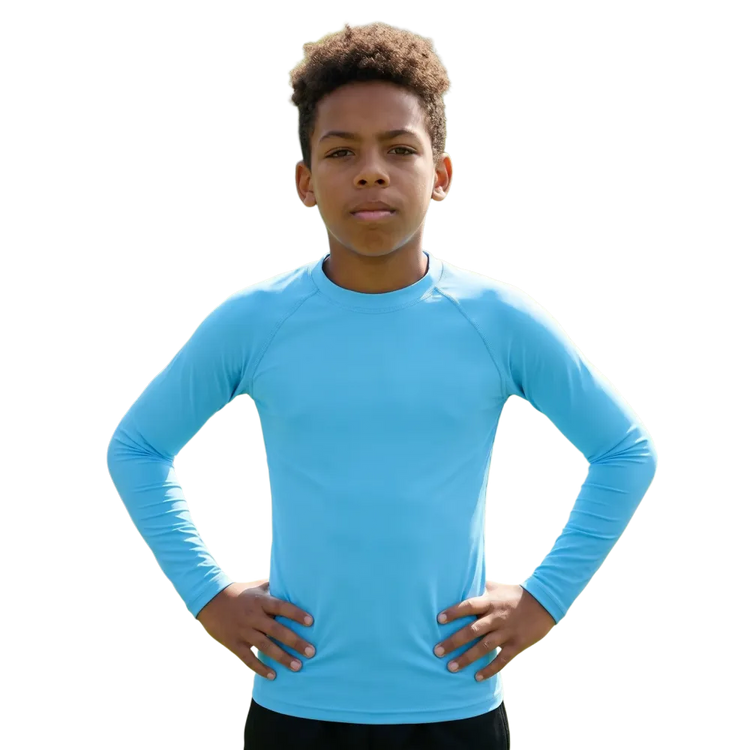 Kinder Funktionsshirt langarm von BUYATHOME24, elastischer Stretchstoff, geeignet für Kinder 134-170 cm, sportlicher Komfort