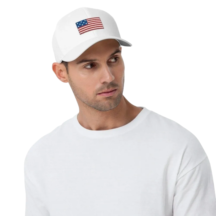 Unisex Baseball Cap von BUYATHOME24, atmungsaktiv, verstellbar, in Weiß, für Herren, 54-60 cm, gestickt, bequem und stylisch