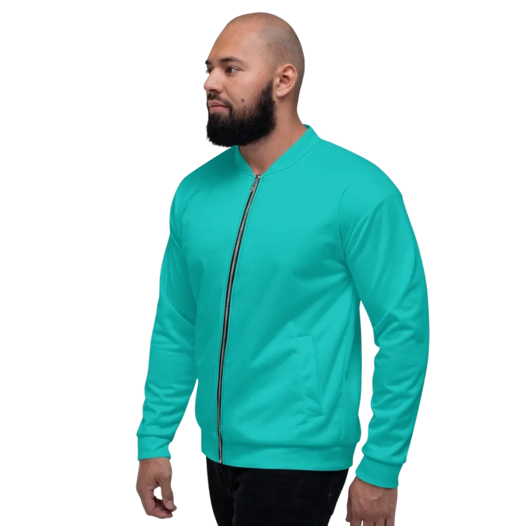 Unisex Bomberjacke aus Polyester mit YKK-Reißverschluss, in XS-3XL, dunkelblaue Farbe, tragbar für Männer und Frauen.