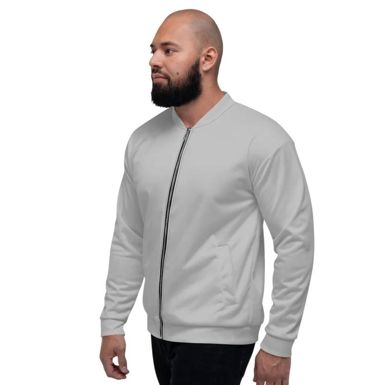 Unisex Blousonjacke aus Polyester mit YKK-Reißverschluss, bomberjacke in XS bis 3XL, von BUYATHOME24, mit Textildruck.