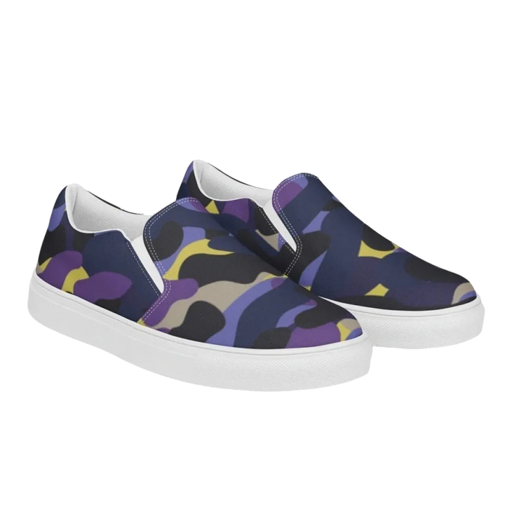 Atmungsaktive Herren Canvas Slipper in Größe 37-47 von BUYATHOME24, bequeme Leinenschuhe für den Sommer.