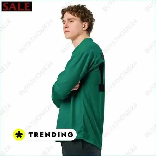 🏷️Unisex T-Shirt Trikot Personalisierbar Grafik Freizeit T-Shirt Eishockeyfans BUYATHOME24®