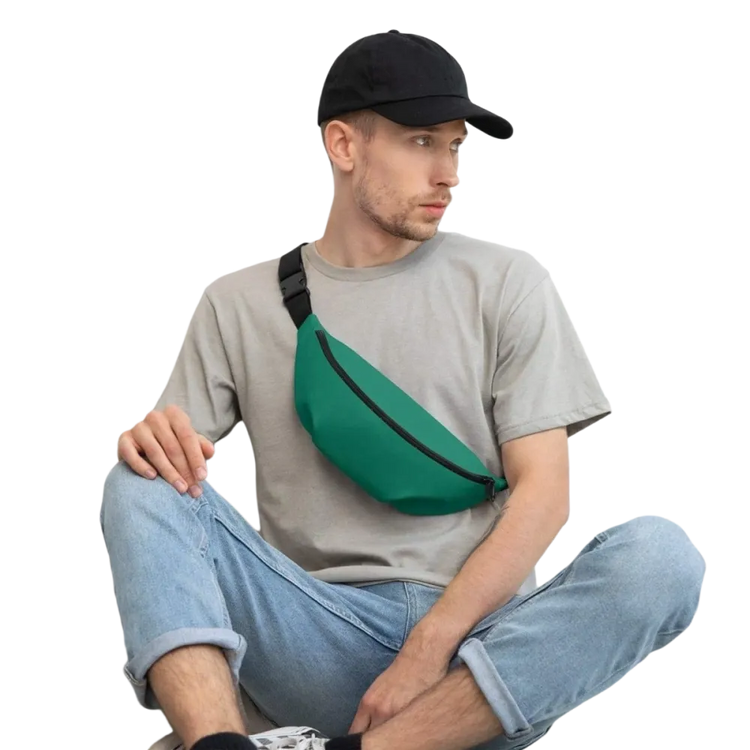 Unisex Wasserabweisende Bauchtasche mit Innentasche, 70-133 cm, von BUYATHOME24, für Herren, in Textildruck-Design