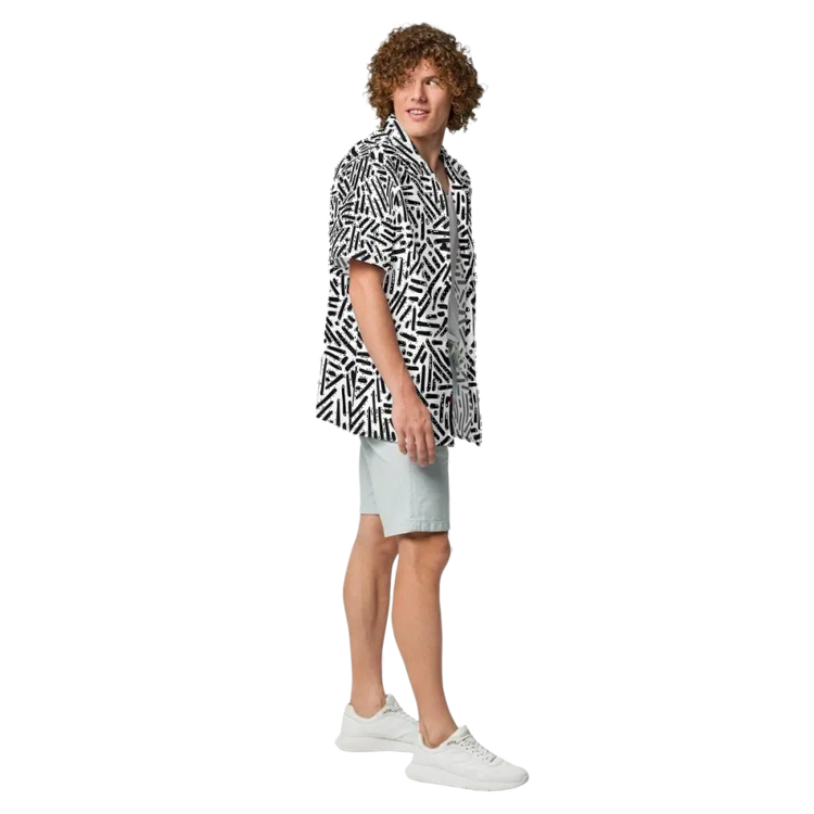 Unisex Kurzarmhemd aus Polyester von BUYATHOME24, atmungsaktiv, in 2XS bis 6XL, mit Textildruck, für Herren.