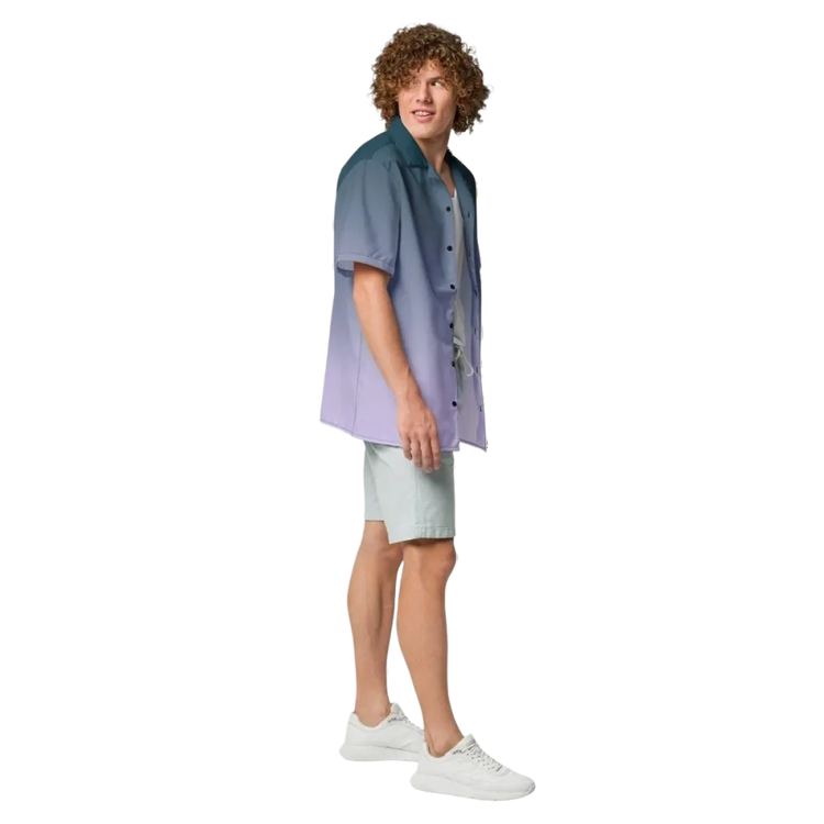 Unisex Kurzarmhemd aus Polyester von BUYATHOME24, atmungsaktiv, in 2XS-6XL, zeigt den Textildruck auf hellem Hintergrund.
