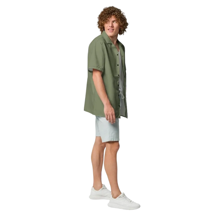Unisex Kurzarmhemd von BUYATHOME24, atmungsaktiv, UV-Schutz UPF50+, in 2XS-6XL, detailreiche Textildruck-Optik, für Herren