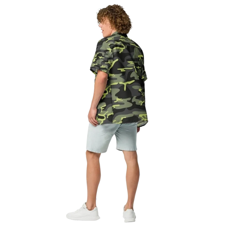 Unisex Kurzarmhemd von BUYATHOME24 mit Tarnmuster aus atmungsaktivem Polyester, in 2XS bis 6XL.