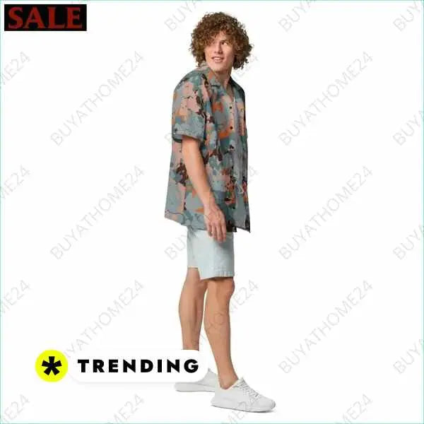 Unisex Kurzarmhemd von BUYATHOME24 in Camouflage, atmungsaktiv und personalisierbar, für Damen und Herren in 2XS-6XL