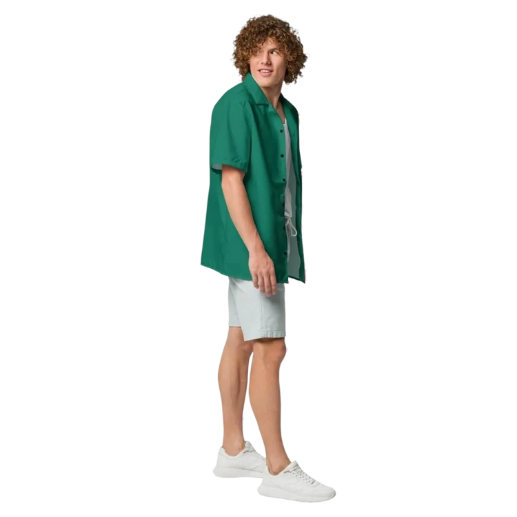 Unisex Kurzarmhemd von BUYATHOME24, atmungsaktiv, mit UPF50+, in 2XS-6XL, Textildruck, auf weißem Hintergrund.