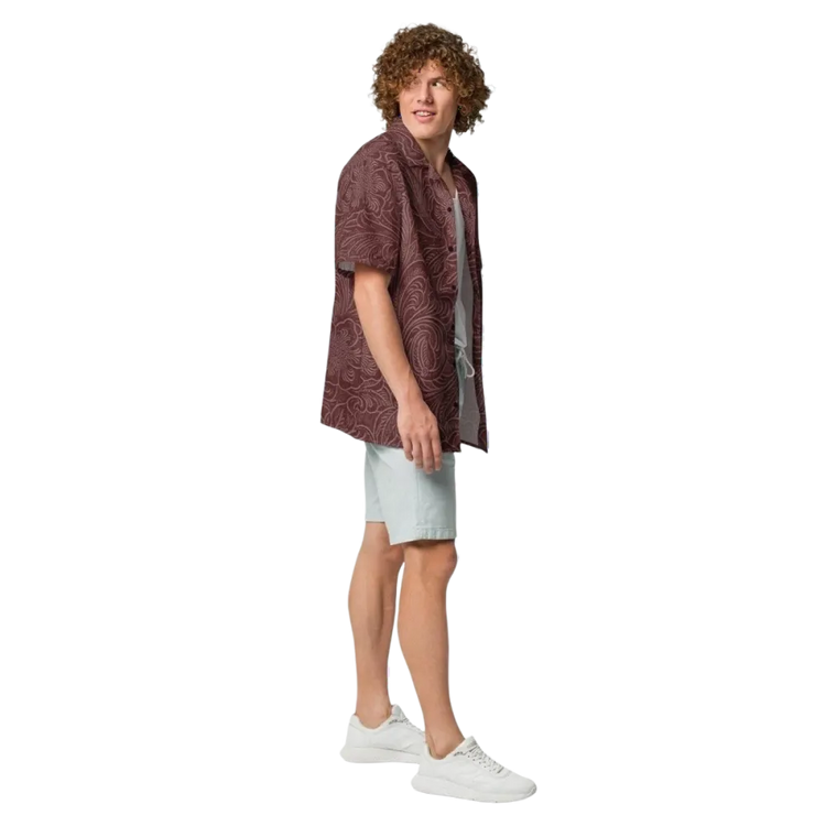 Unisex Kurzarmhemd aus Polyester mit UPF50+ von BUYATHOME24, in 2XS bis 6XL, bedruckbar, sichtbares Herrenhemd in Bild.