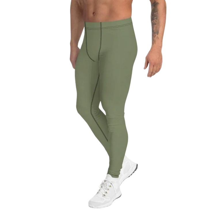 Herren Sportleggings mit Allover-Print von BUYATHOME24, atmungsaktive Laufhose in XS bis 3XL, personalisierbar, Textildruck