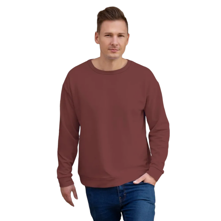 Unisex Sweatshirt mit Fleece-Futter von BUYATHOME24 in XS bis 3XL, Textildruck, bequemer Pullover für Herren