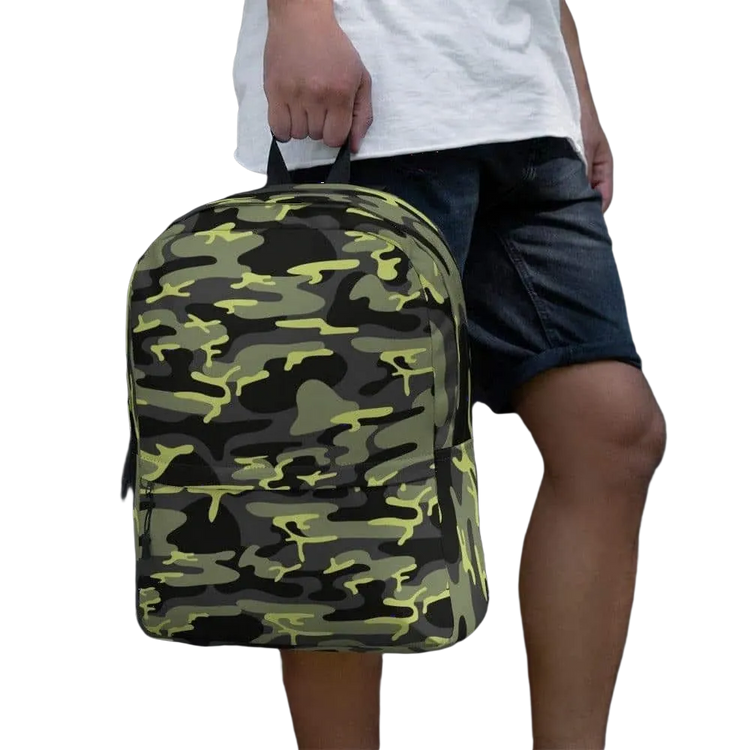 Wasserabweisender Herren-Laptop-Rucksack von BUYATHOME24 mit Maßen 42x31x10cm, strapazierfähiges Textildruck-Design