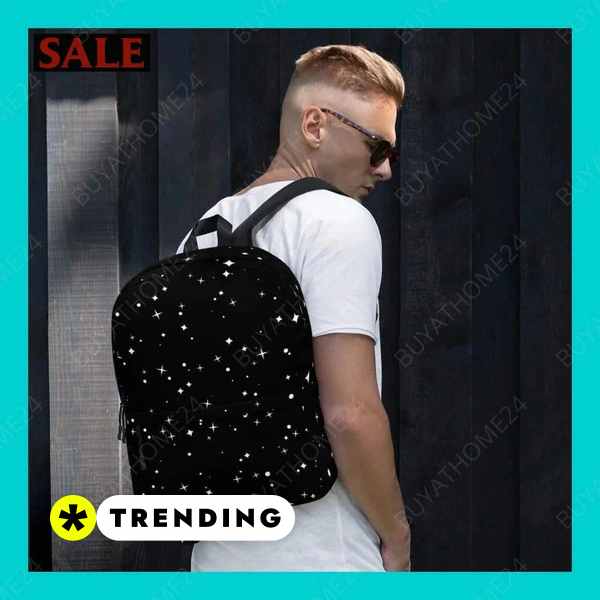 Herren Laptop Rucksack 42x31x10cm von BUYATHOME24, wasserabweisende Reisetasche mit Textildruck, ideal für unterwegs