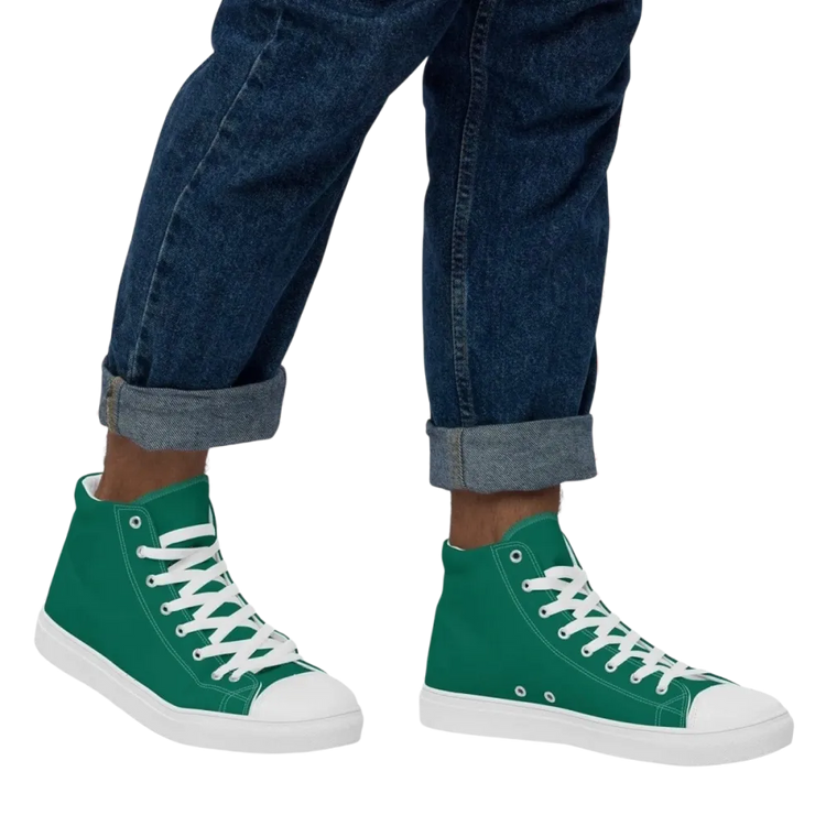 Herren- und Jungen-Sneaker aus Leinen, Größe 37-47, von BUYATHOME24, mit weißem Textildruck, sportlicher All Star Stil
