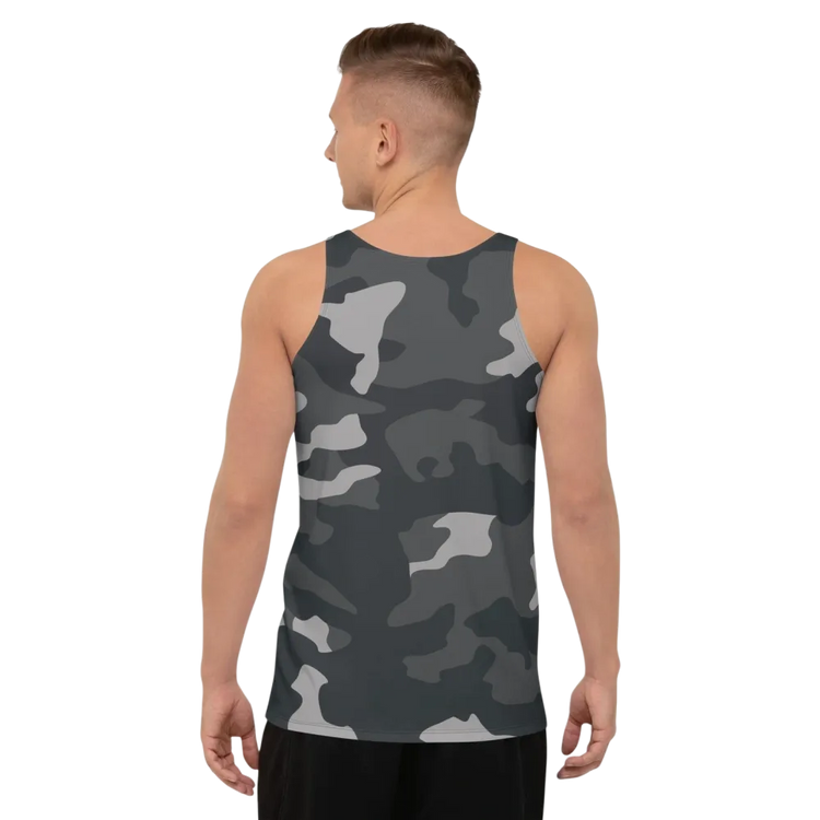 Herren Sport Tank Top in Tarnmuster von BUYATHOME24, atmungsaktiv, unisex, in XS bis 2XL, für Textildruck, sportlich und bequem.