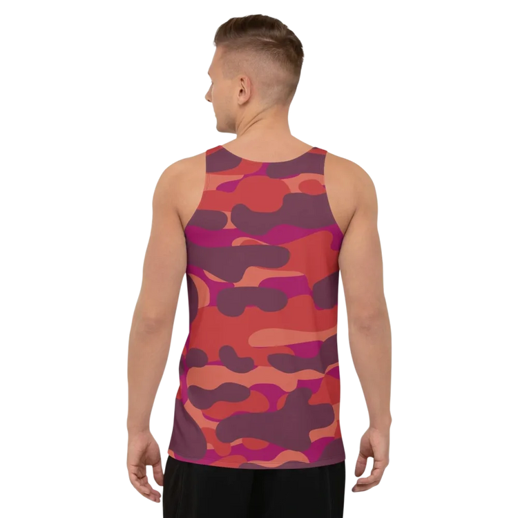 Unisex Herren Sport Tanktop im Camouflage-Design, stretchig und schnelltrocknend, in XS bis 2XL, von BUYATHOME24.