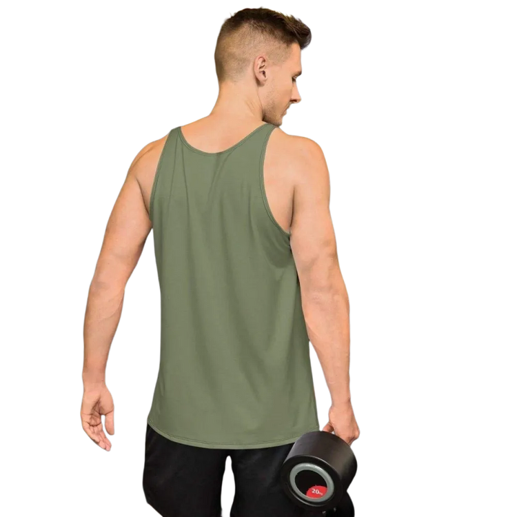 Unisex Sport Tanktop von BUYATHOME24 aus dehnbarem Material, Herren, in XS bis 2XL, mit Textildruck.