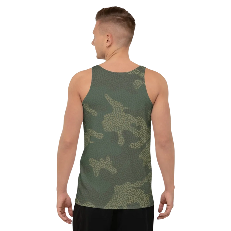 Unisex Camouflage Tanktop von BUYATHOME24, elastisch und atmungsaktiv, für Herren in XS bis 2XL, sportliches Design