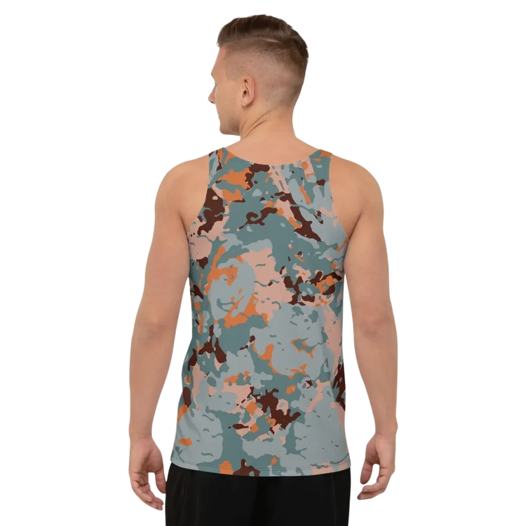 Unisex Camouflage Tanktop von BUYATHOME24, atmungsaktives Sport Achselshirt in XS bis 2XL, ideal für sportliche Aktivitäten.