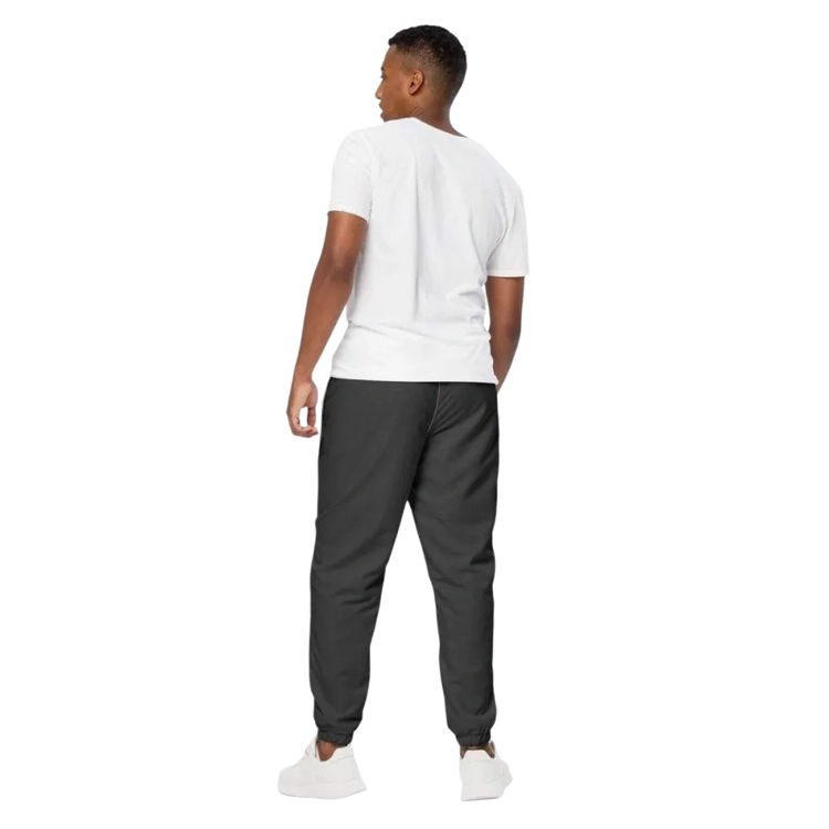Unisex Trainingshose in Grau von BUYATHOME24, wasserabweisend mit Reißverschlusstaschen, für Herren, in XS bis 3XL