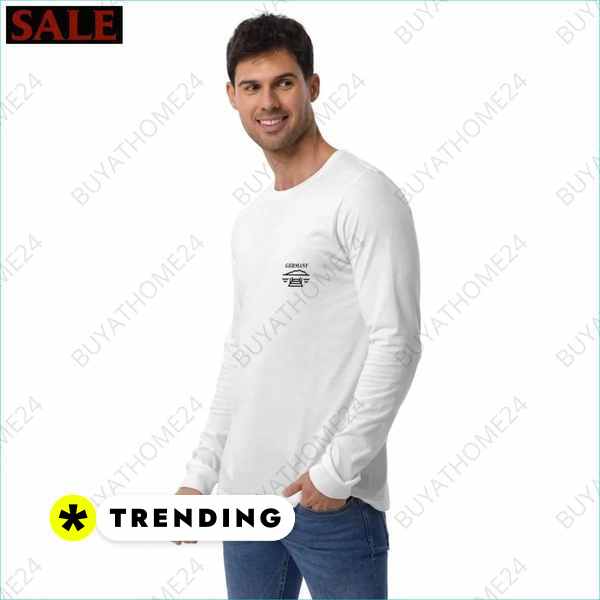 Herren Langarm T-Shirt mit Textildruck kaufen bei buyathome24 Textildruck BUYATHOME24, T-Shirts BUYATHOME24, Hoodies BUYATHOME24, Hosen BUYATHOME24, Jacken BUYATHOME24, Schuhe BUYATHOME24