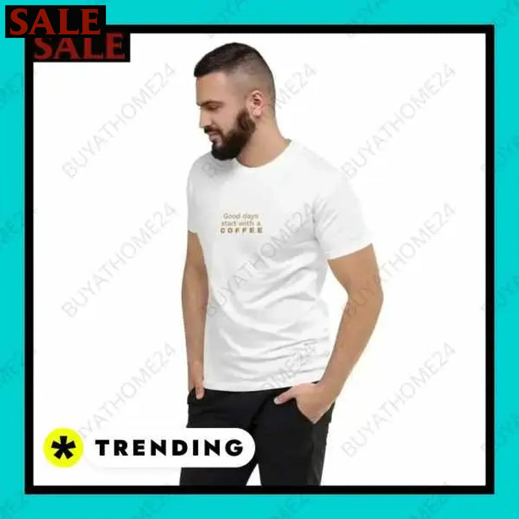 Herren T-Shirt aus Baumwolle in verschiedenen Größen bei buyathome24 i herren Textildruck BUYATHOME24, T-Shirts BUYATHOME24, Hoodies BUYATHOME24, Hosen BUYATHOME24, Jacken BUYATHOME24, Schuhe BUYATHOME24