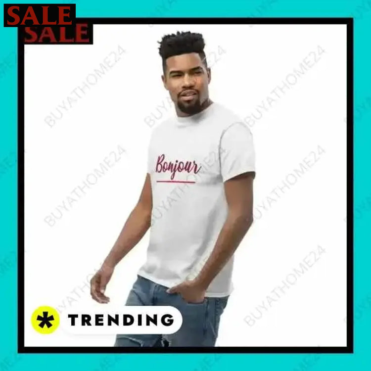 Herren T-Shirt aus Baumwolle in verschiedenen Größen für stilvollen Komfort Textildruck BUYATHOME24, T-Shirts BUYATHOME24, Hoodies BUYATHOME24, Hosen BUYATHOME24, Jacken BUYATHOME24, Schuhe BUYATHOME24
