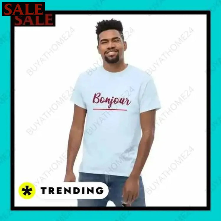 Herren T-Shirt aus Baumwolle in verschiedenen Größen für stilvollen Komfort Textildruck BUYATHOME24, T-Shirts BUYATHOME24, Hoodies BUYATHOME24, Hosen BUYATHOME24, Jacken BUYATHOME24, Schuhe BUYATHOME24