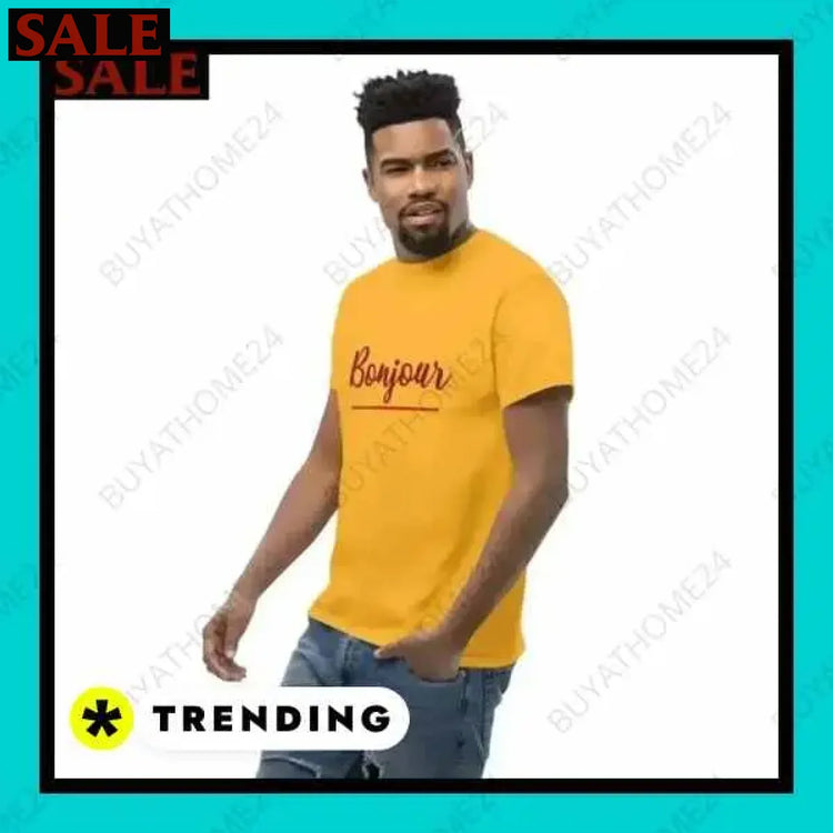 Herren T-Shirt aus Baumwolle in verschiedenen Größen für stilvollen Komfort Textildruck BUYATHOME24, T-Shirts BUYATHOME24, Hoodies BUYATHOME24, Hosen BUYATHOME24, Jacken BUYATHOME24, Schuhe BUYATHOME24