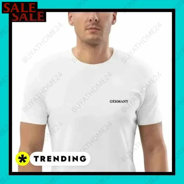 Herren T-Shirt aus Baumwolle mit stilvollem Design und passender Baseball Cap Textildruck BUYATHOME24, T-Shirts BUYATHOME24, Hoodies BUYATHOME24, Hosen BUYATHOME24, Jacken BUYATHOME24, Schuhe BUYATHOME24