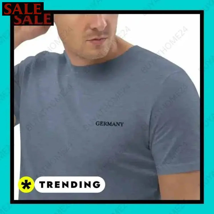 Herren T-Shirt aus Baumwolle mit stilvollem Design und passender Baseball Cap Textildruck BUYATHOME24, T-Shirts BUYATHOME24, Hoodies BUYATHOME24, Hosen BUYATHOME24, Jacken BUYATHOME24, Schuhe BUYATHOME24
