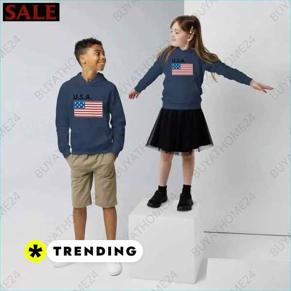 Jungen Hoodie für Kinder von 4 bis 12 Jahren mit Kapuze und Textildruck Textildruck BUYATHOME24, T-Shirts BUYATHOME24, Hoodies BUYATHOME24, Hosen BUYATHOME24, Jacken BUYATHOME24, Schuhe BUYATHOME24